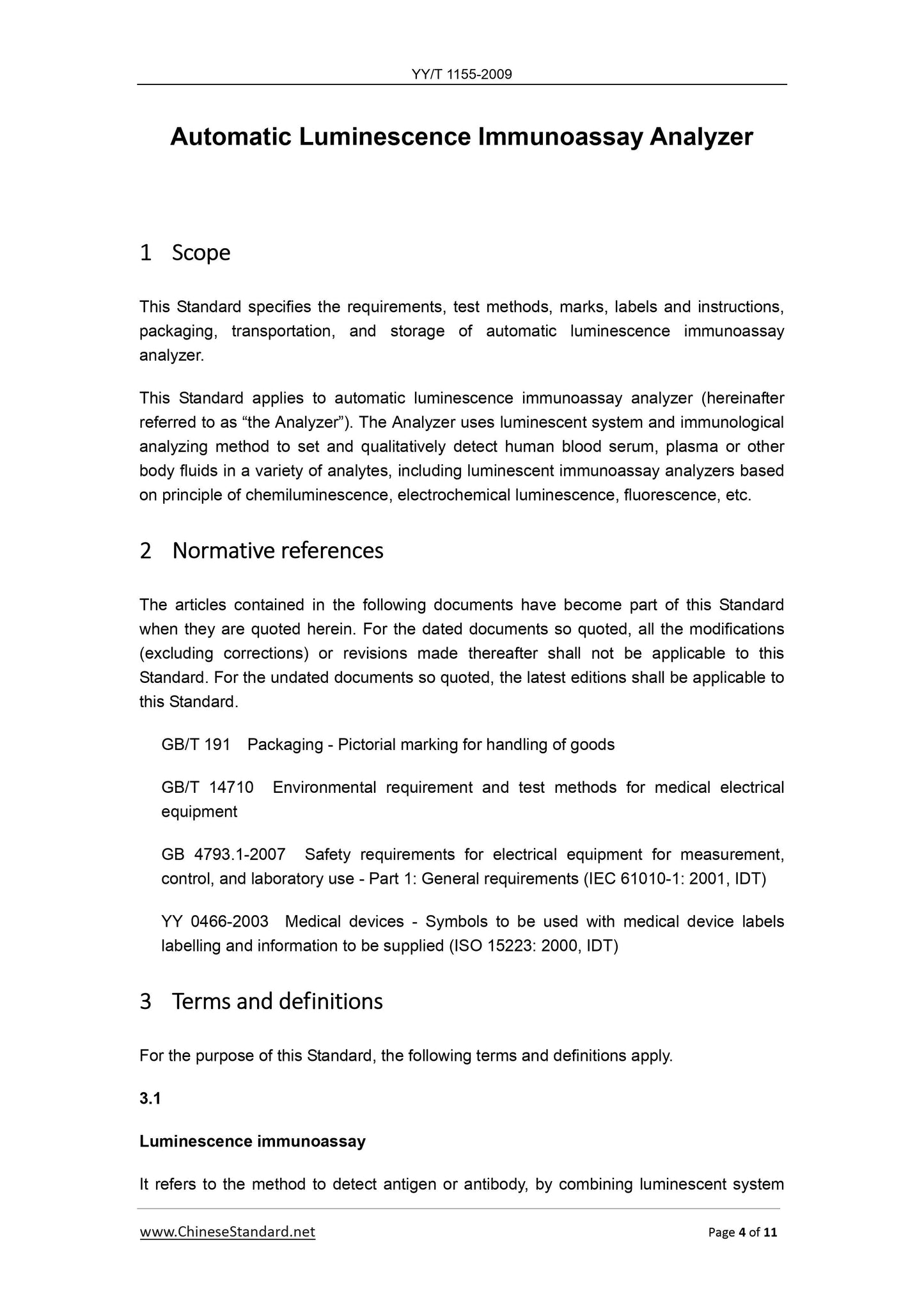 YY/T 1155-2009 Page 4