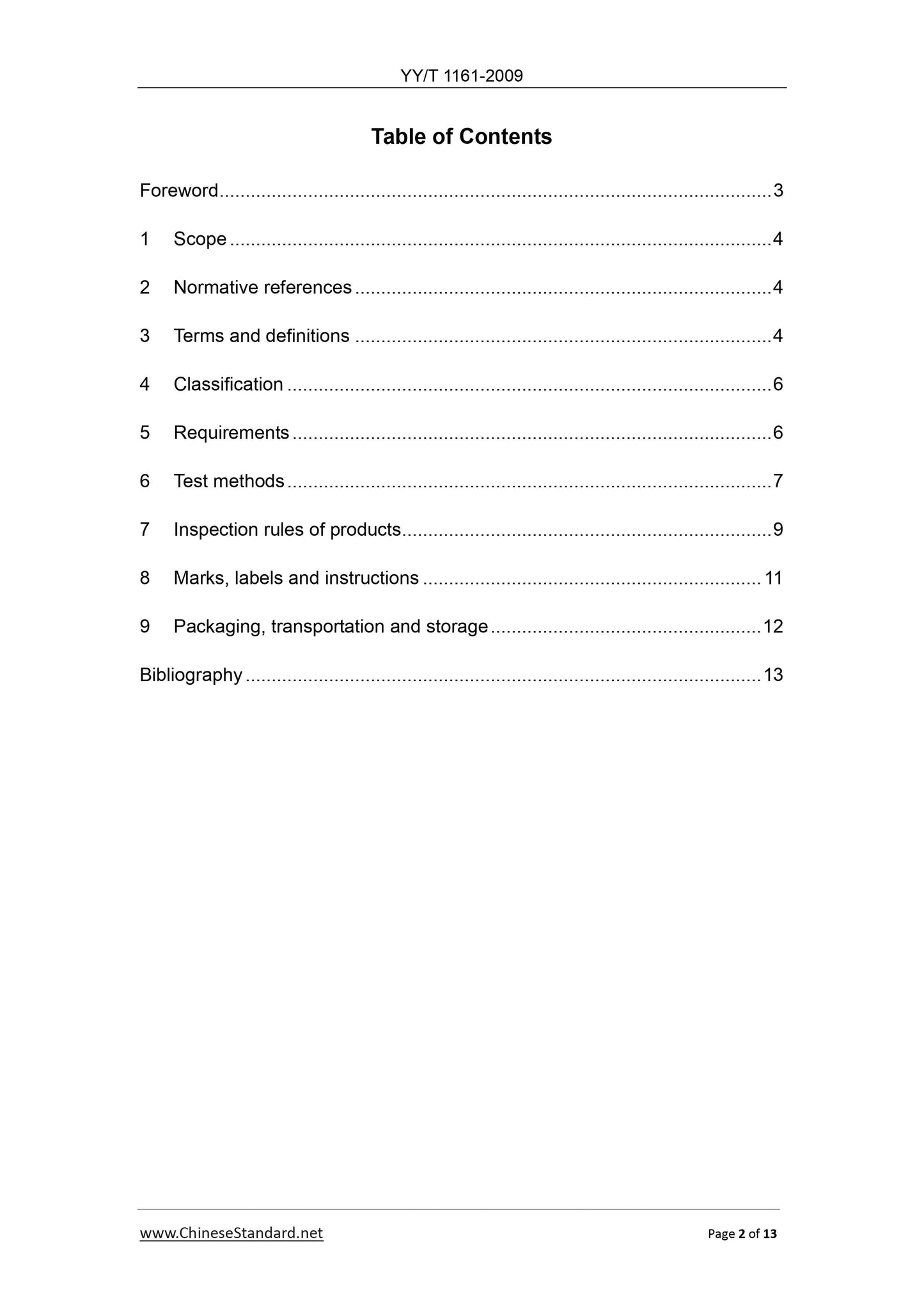 YY/T 1161-2009 Page 2