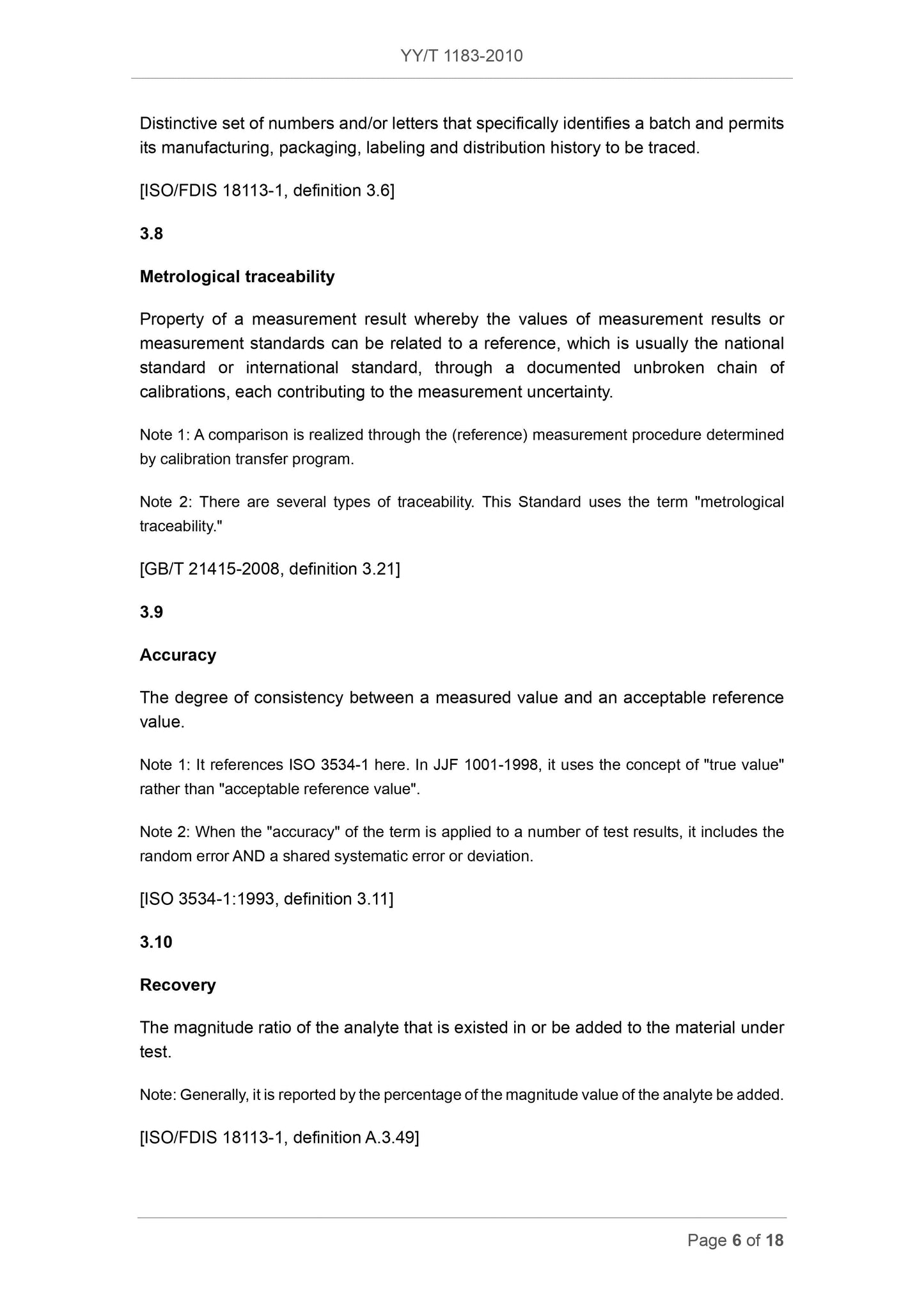 YY/T 1183-2010 Page 6