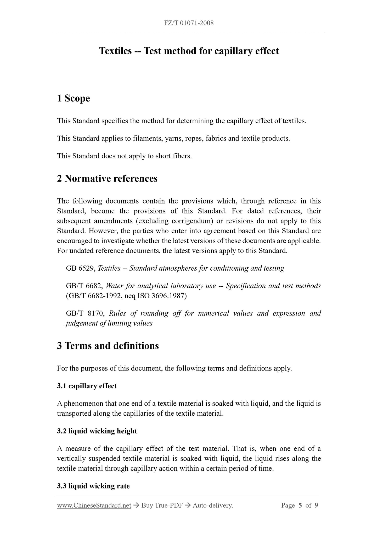 FZ/T 01071-2008 Page 4