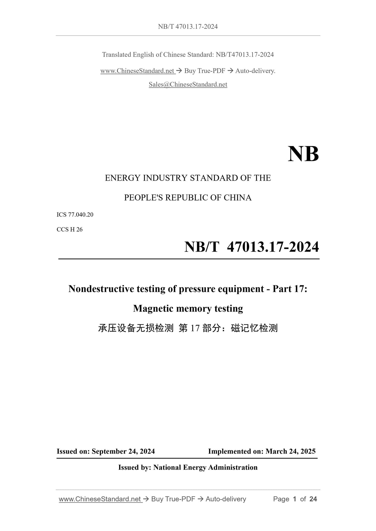 NB/T 47013.17-2024 Page 1