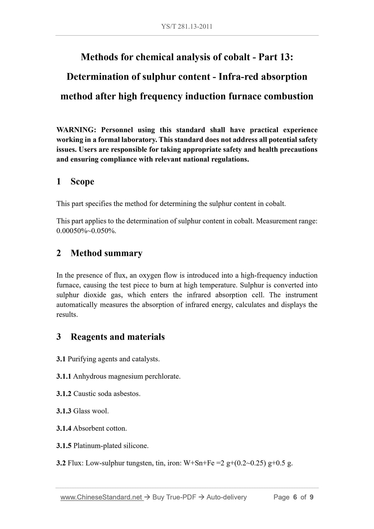 YS/T 281.13-2011 Page 4