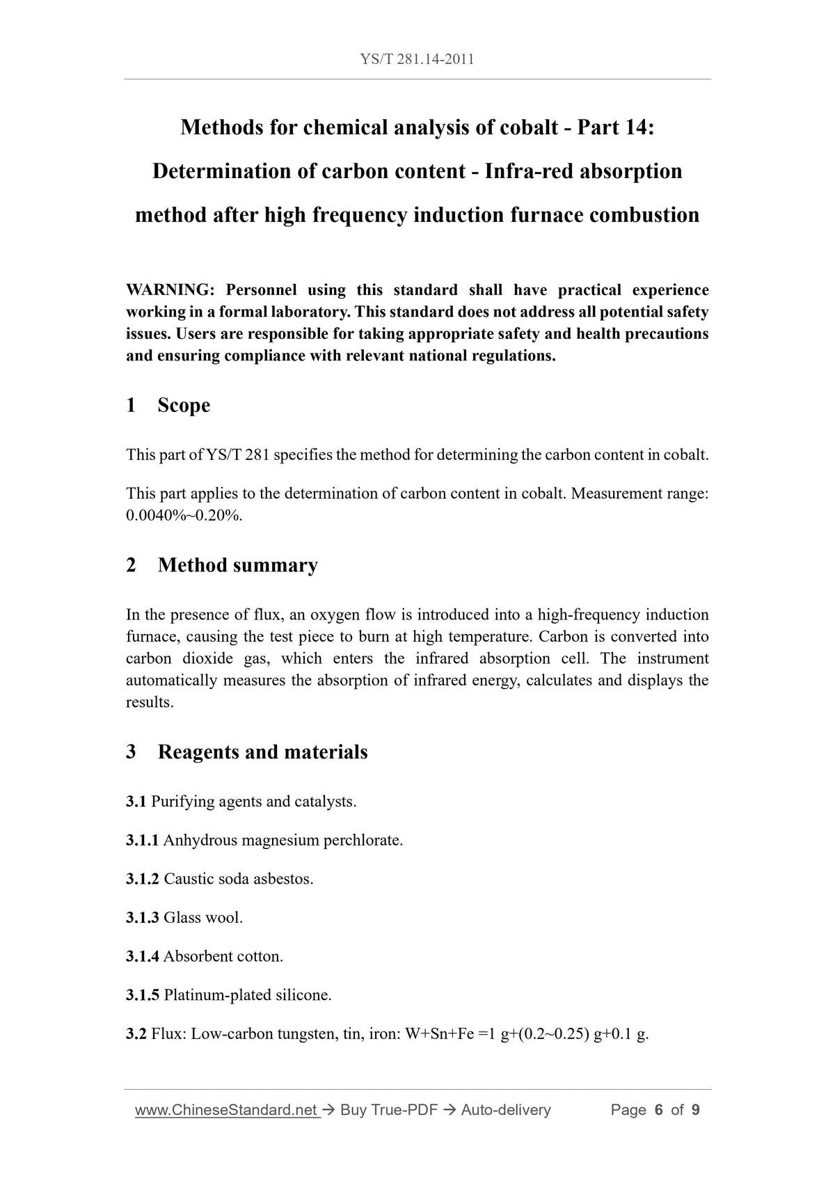 YS/T 281.14-2011 Page 4