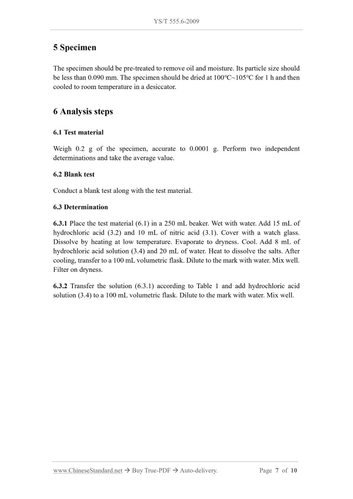 YS/T 555.6-2009 Page 7
