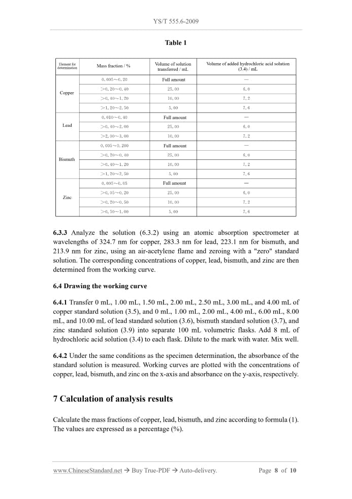 YS/T 555.6-2009 Page 8