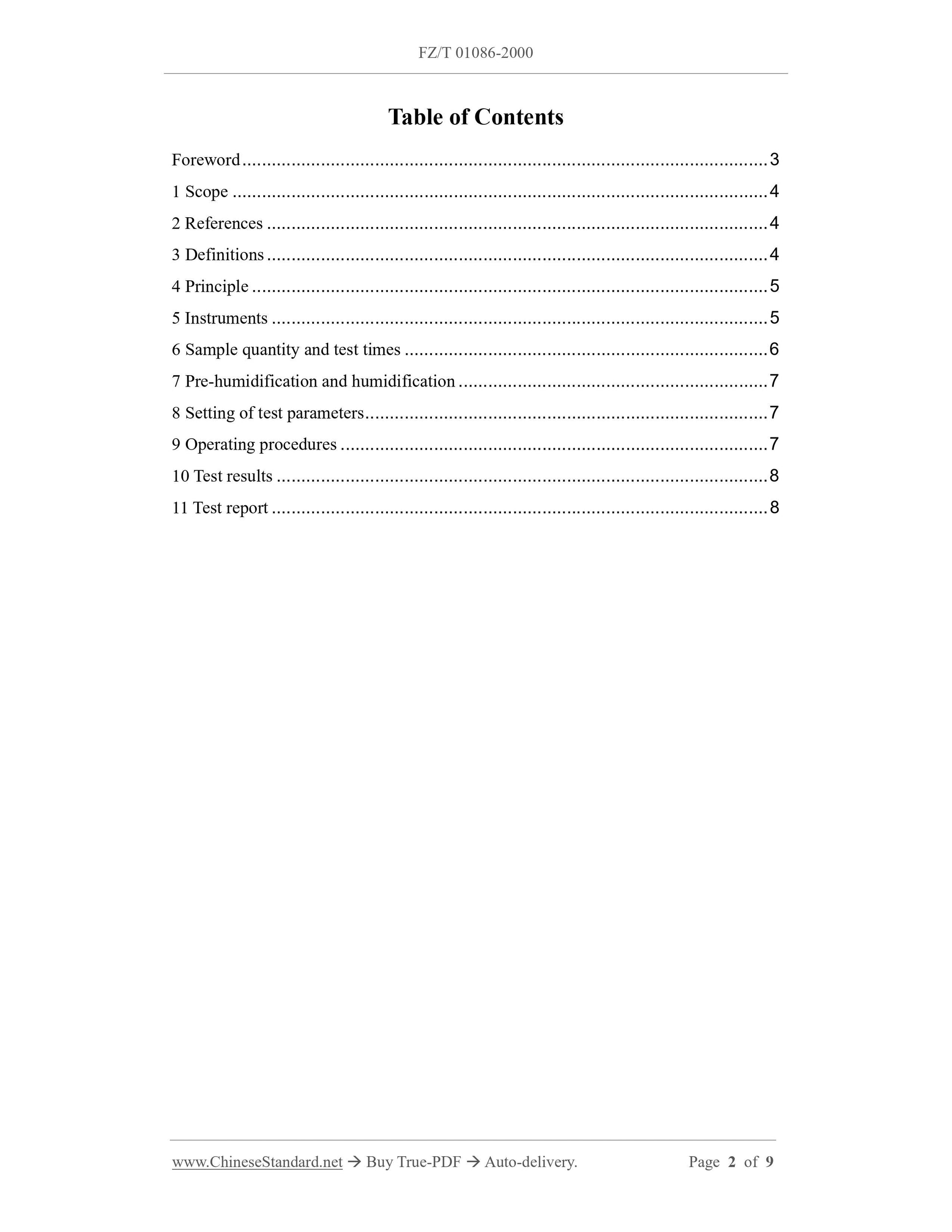 FZ/T 01086-2000 Page 2