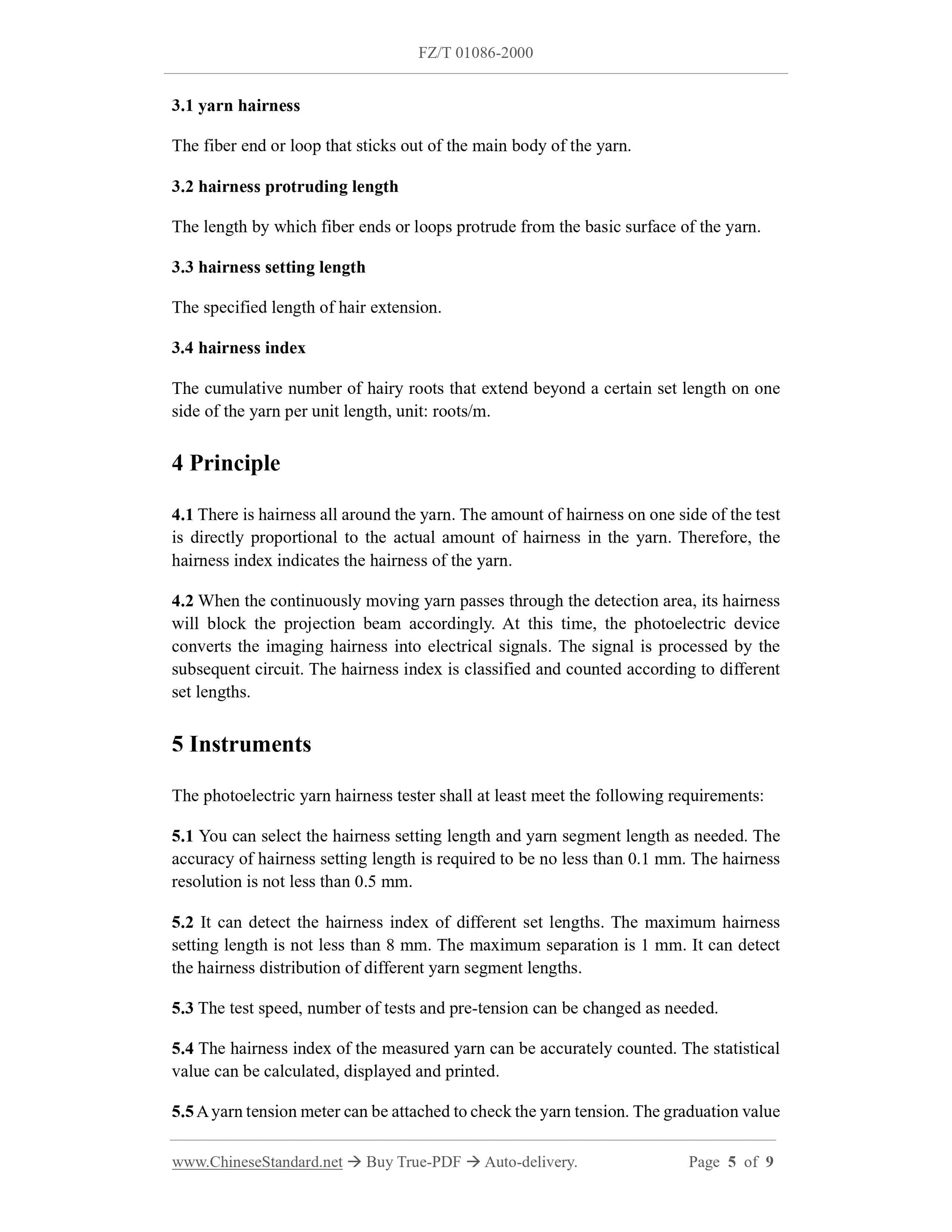 FZ/T 01086-2000 Page 4