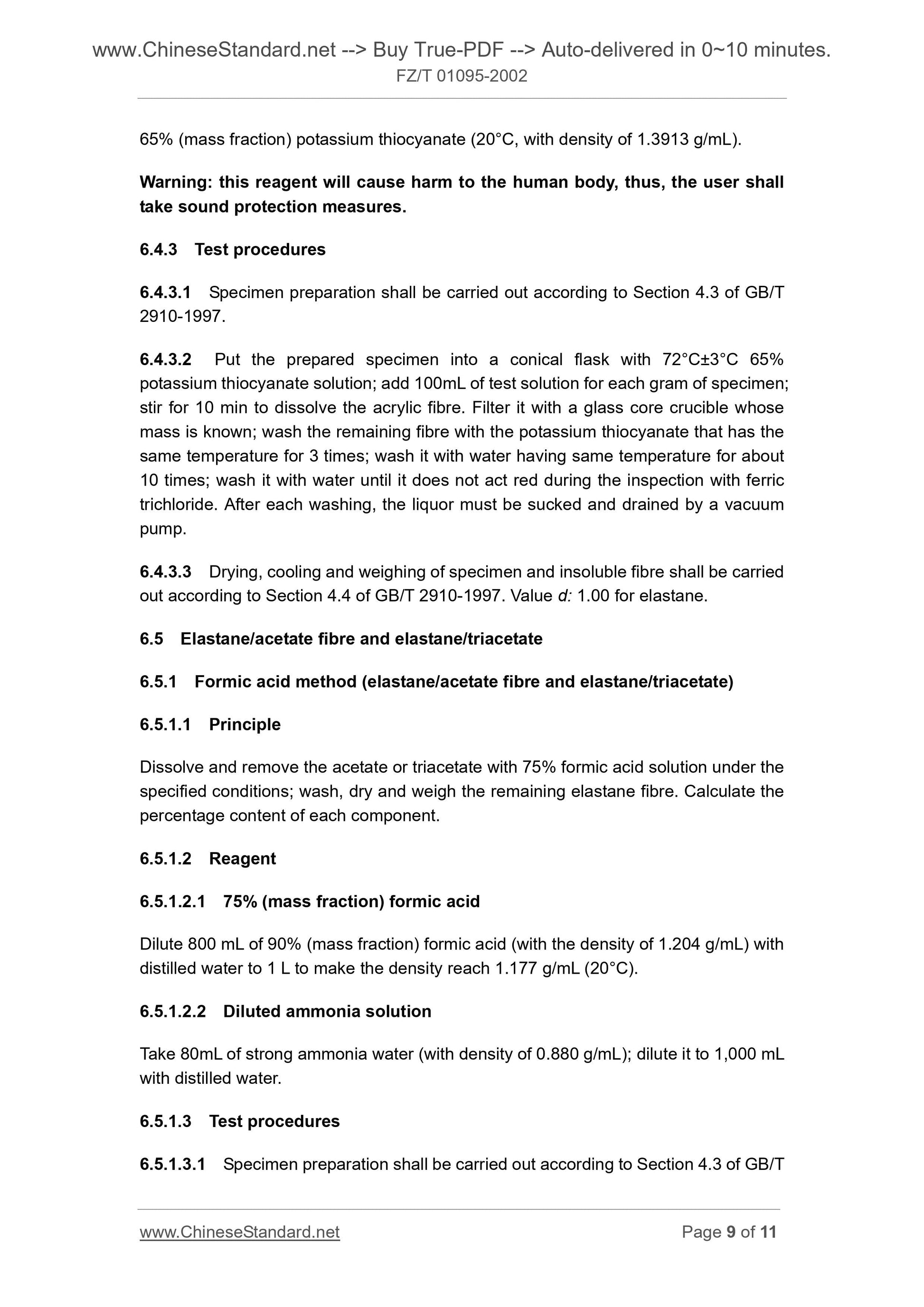 FZ/T 01095-2002 Page 6