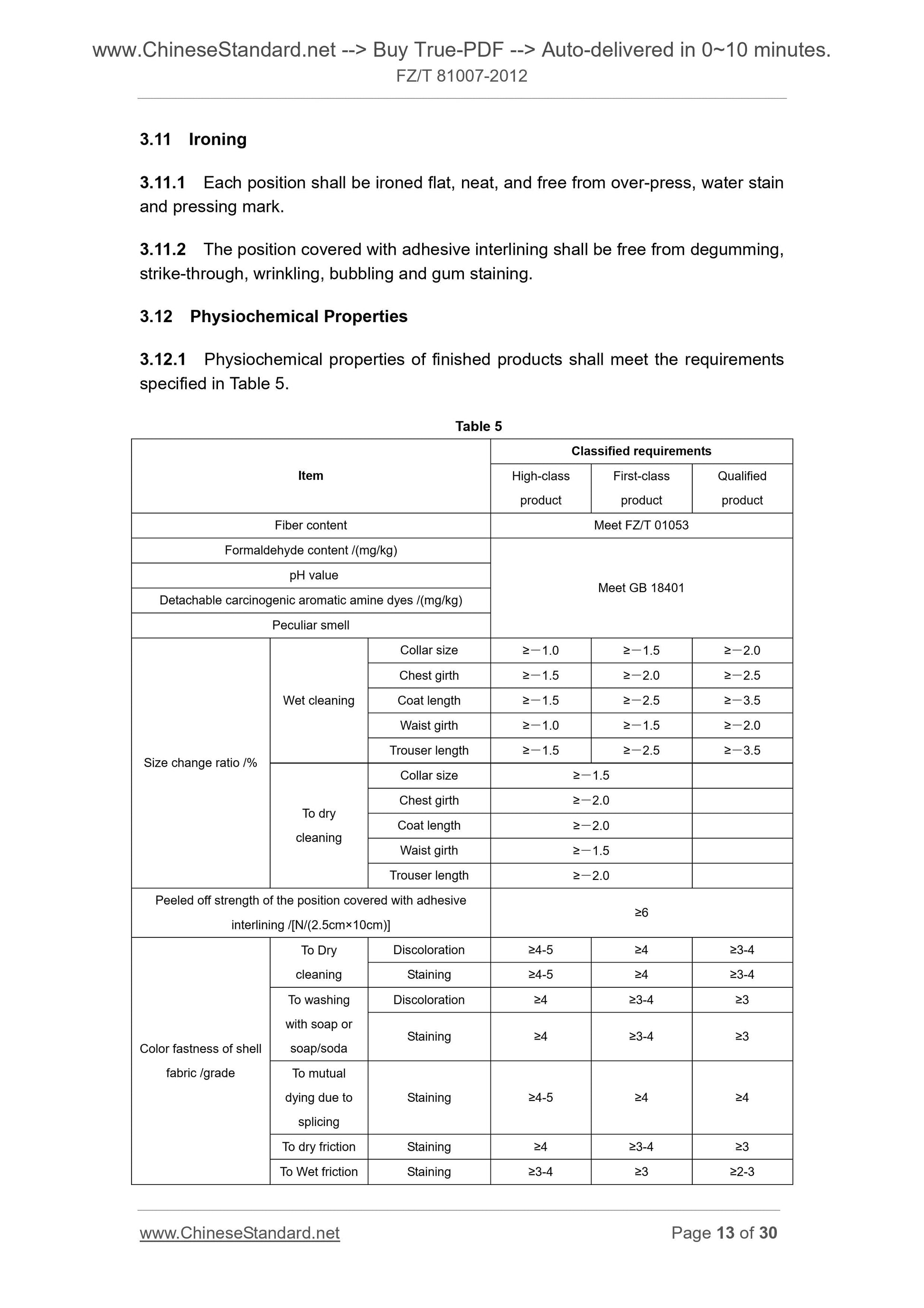 FZ/T 81007-2012 Page 8