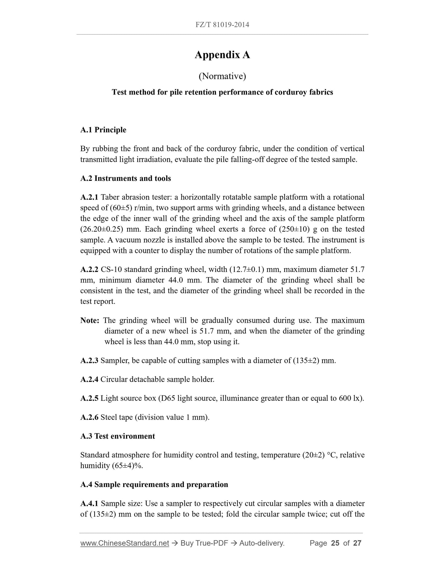 FZ/T 81019-2014 Page 11