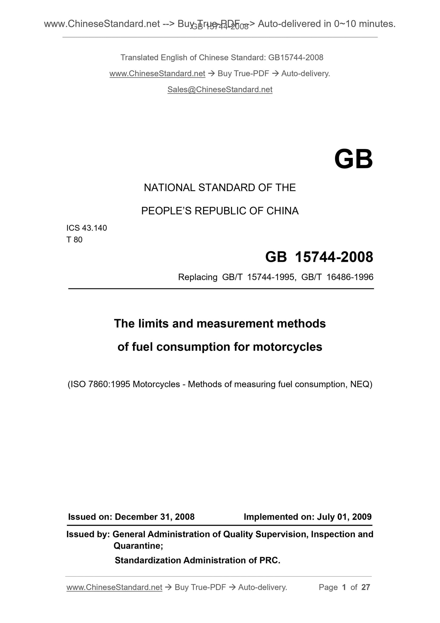 GB 15744-2008 Page 1