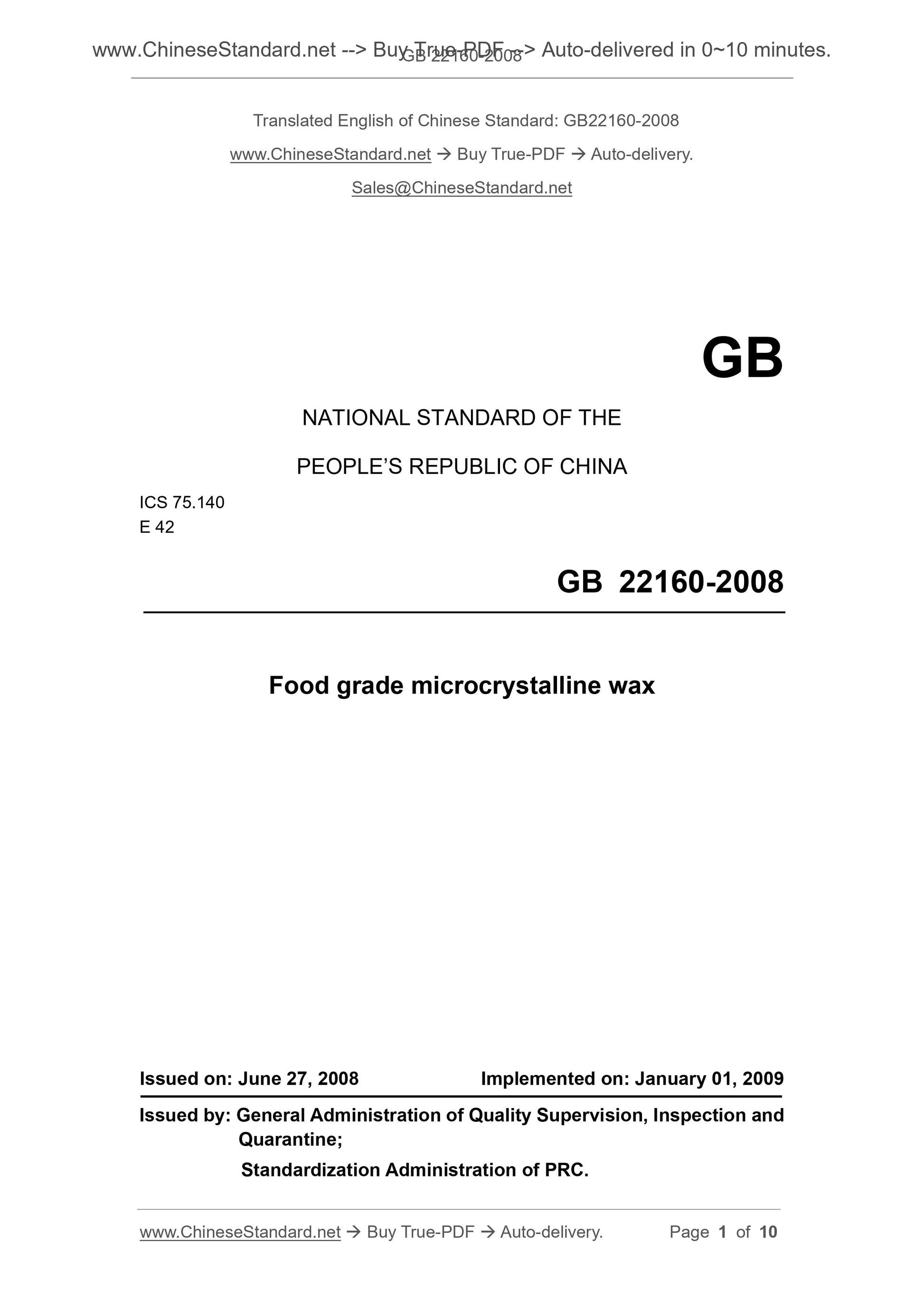 GB 22160-2008 Page 1