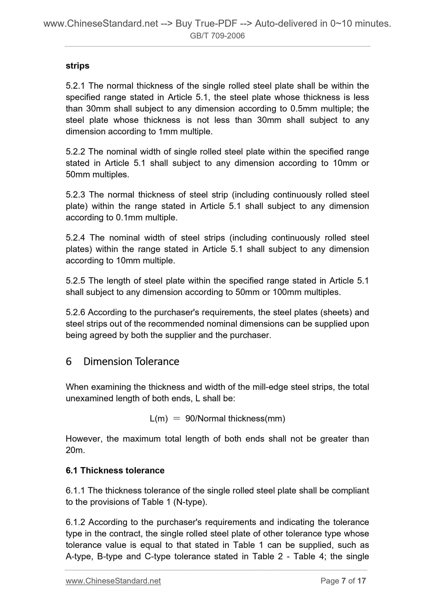 GB/T 709-2006 Page 6