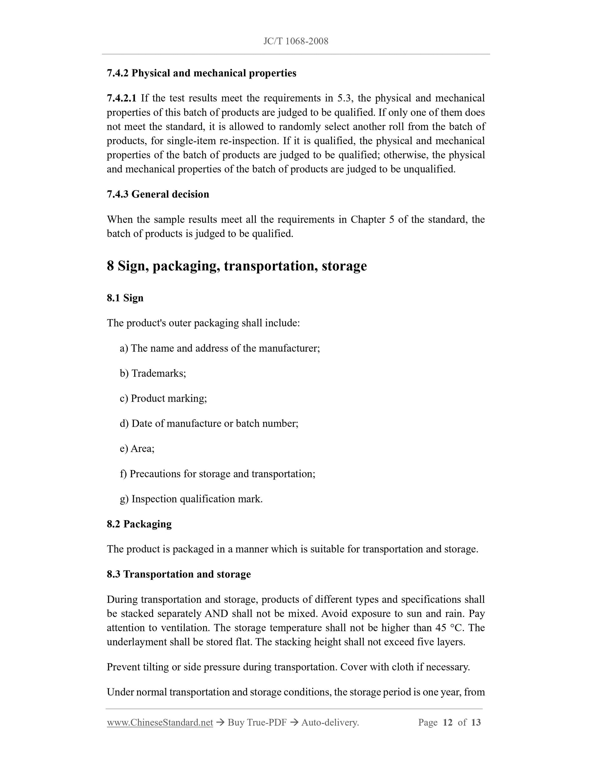 JC/T 1068-2008 Page 8