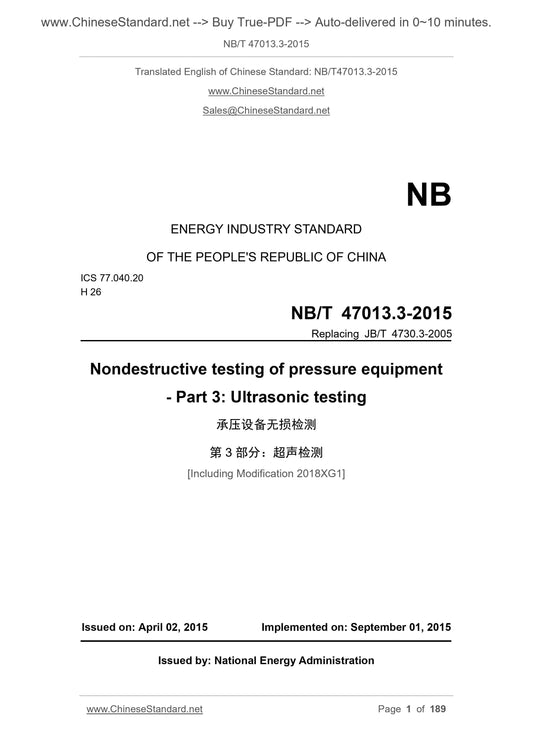 NB/T 47013.3-2015 Page 1