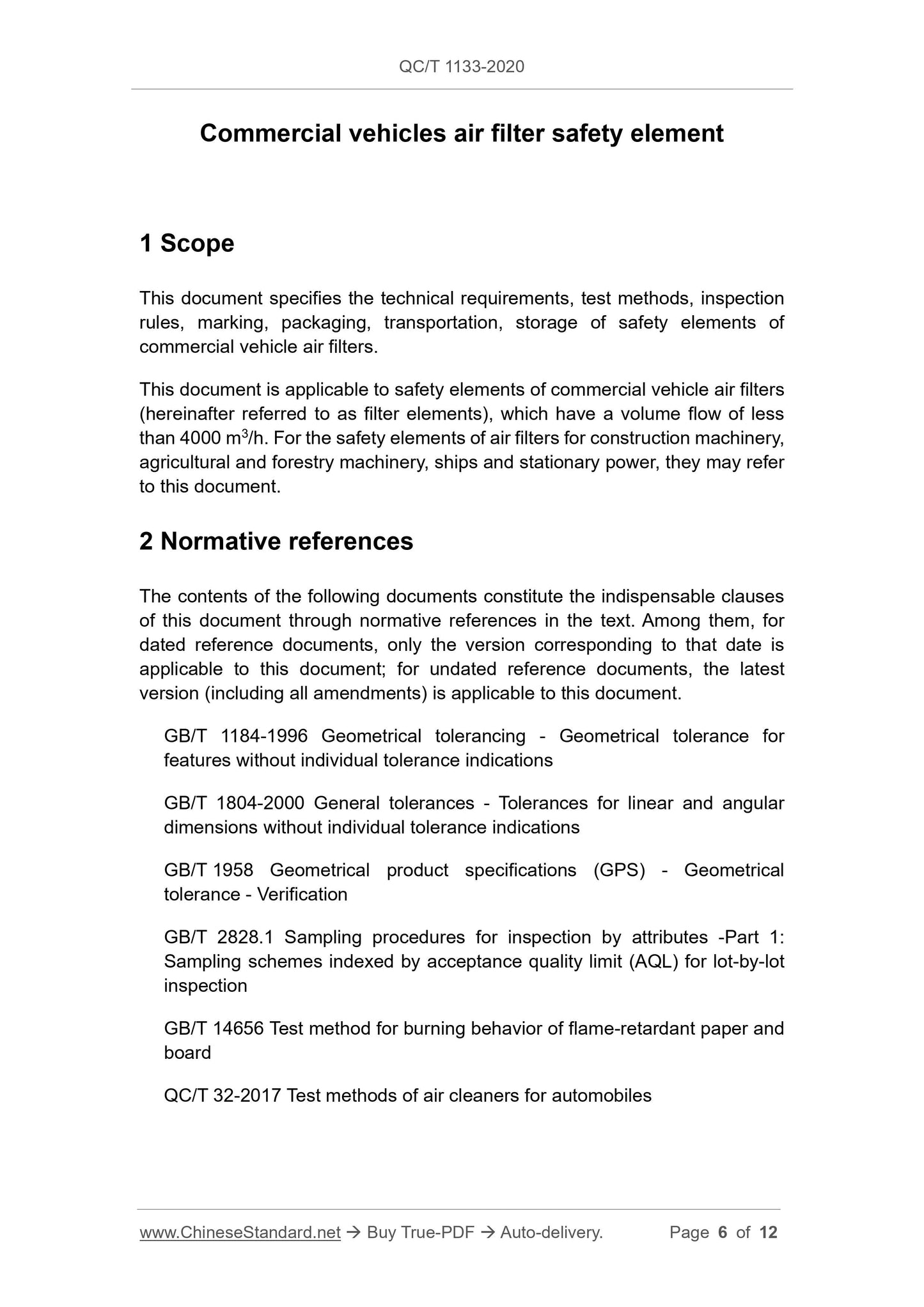 QC/T 1133-2020 Page 6