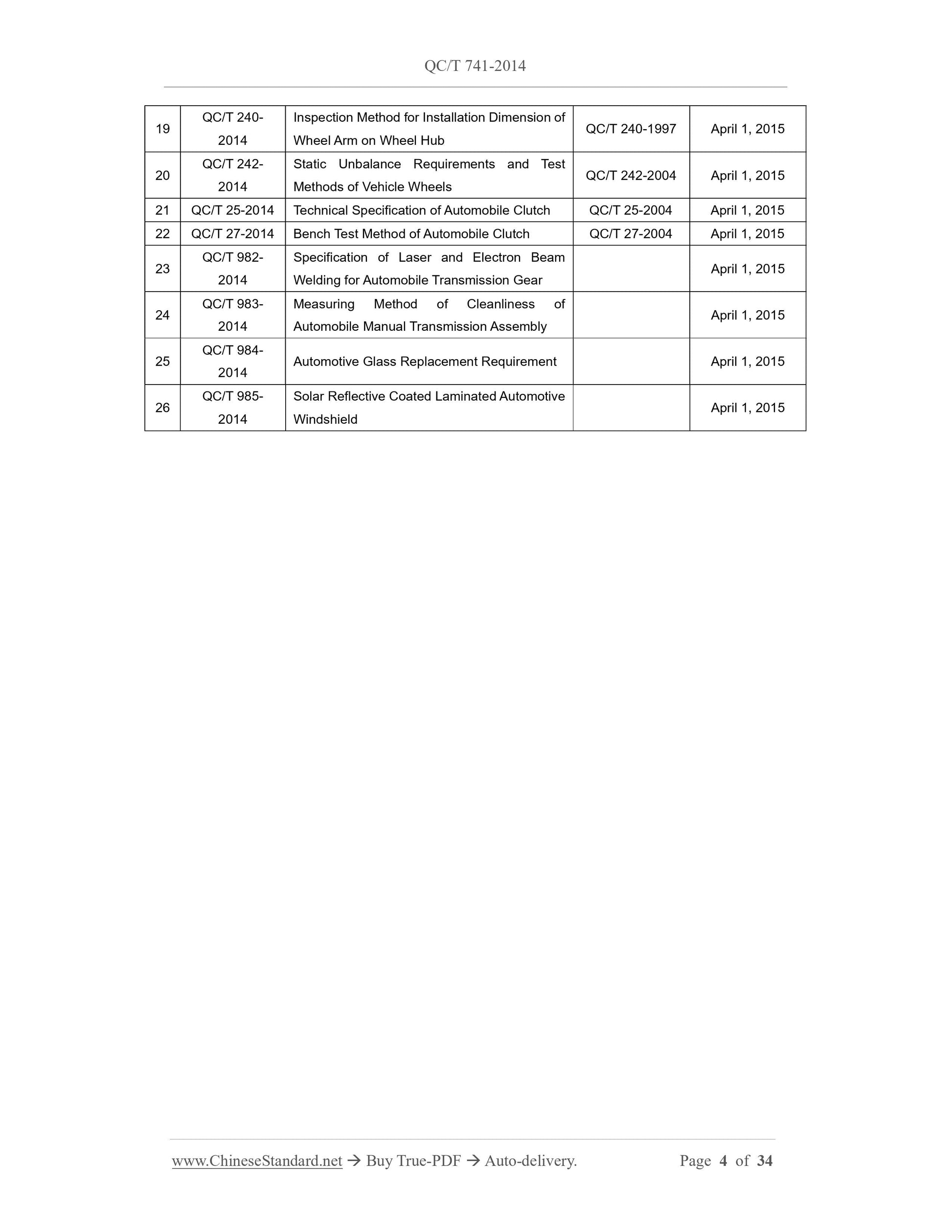 QC/T 741-2014 Page 4