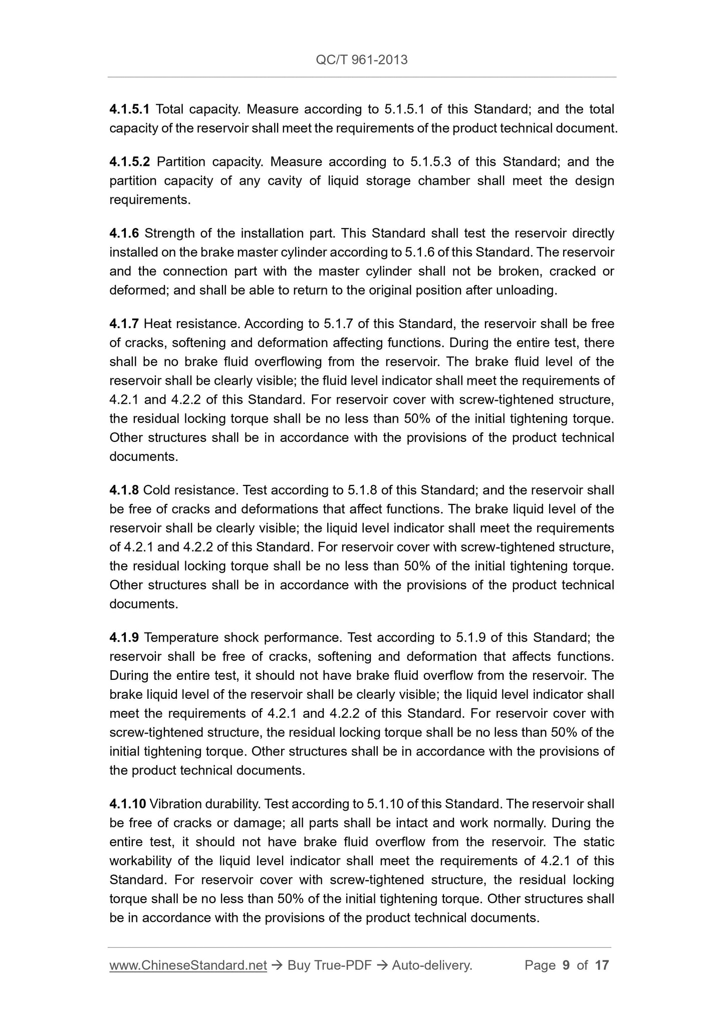 QC/T 961-2013 Page 9