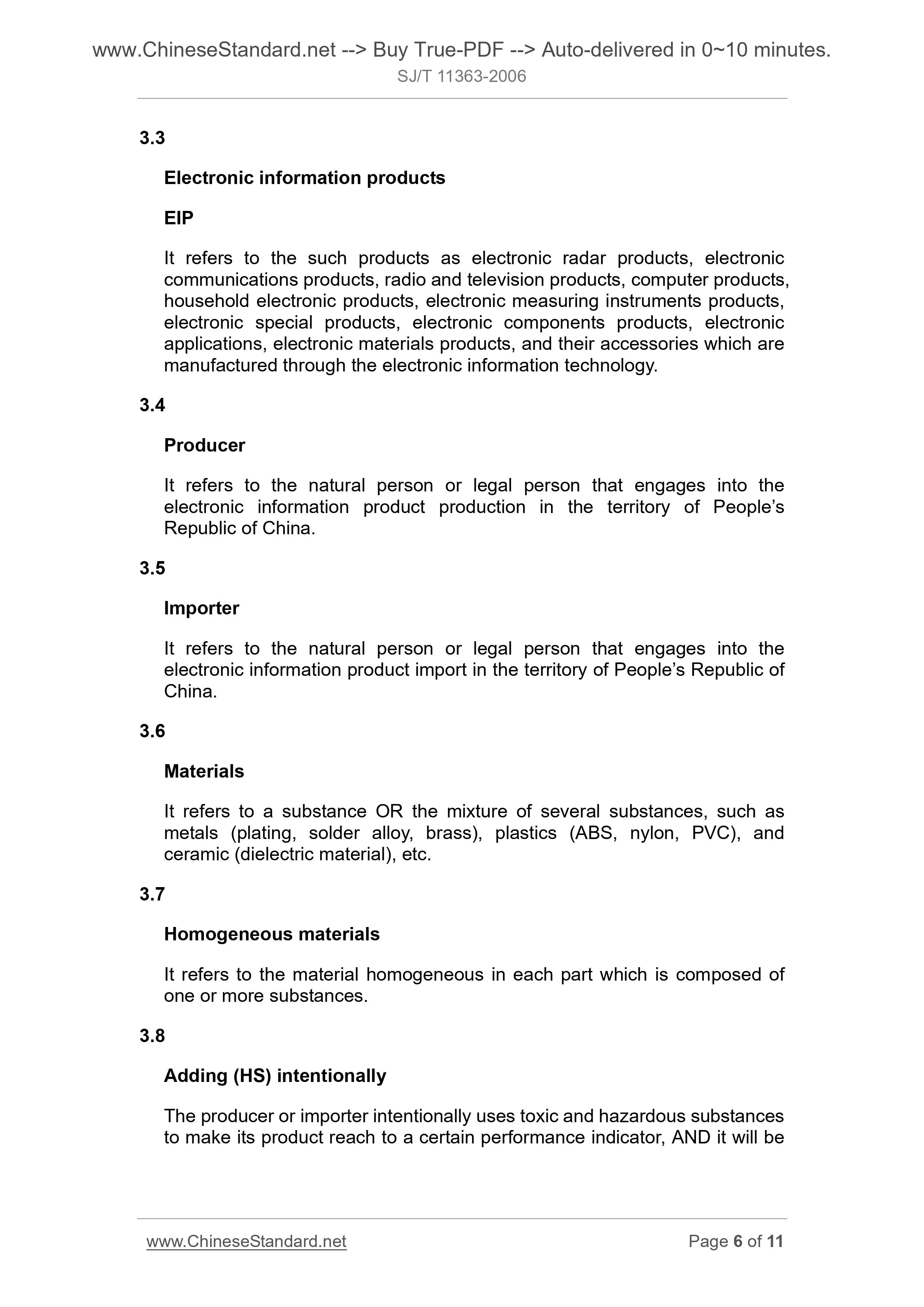 SJ/T 11363-2006 English PDF (SJ/T11363-2006) – www