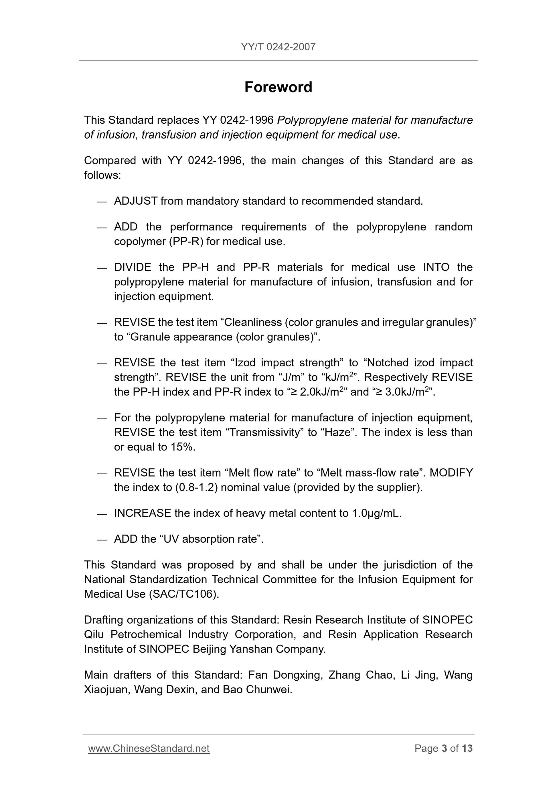 YY/T 0242-2007 Page 3