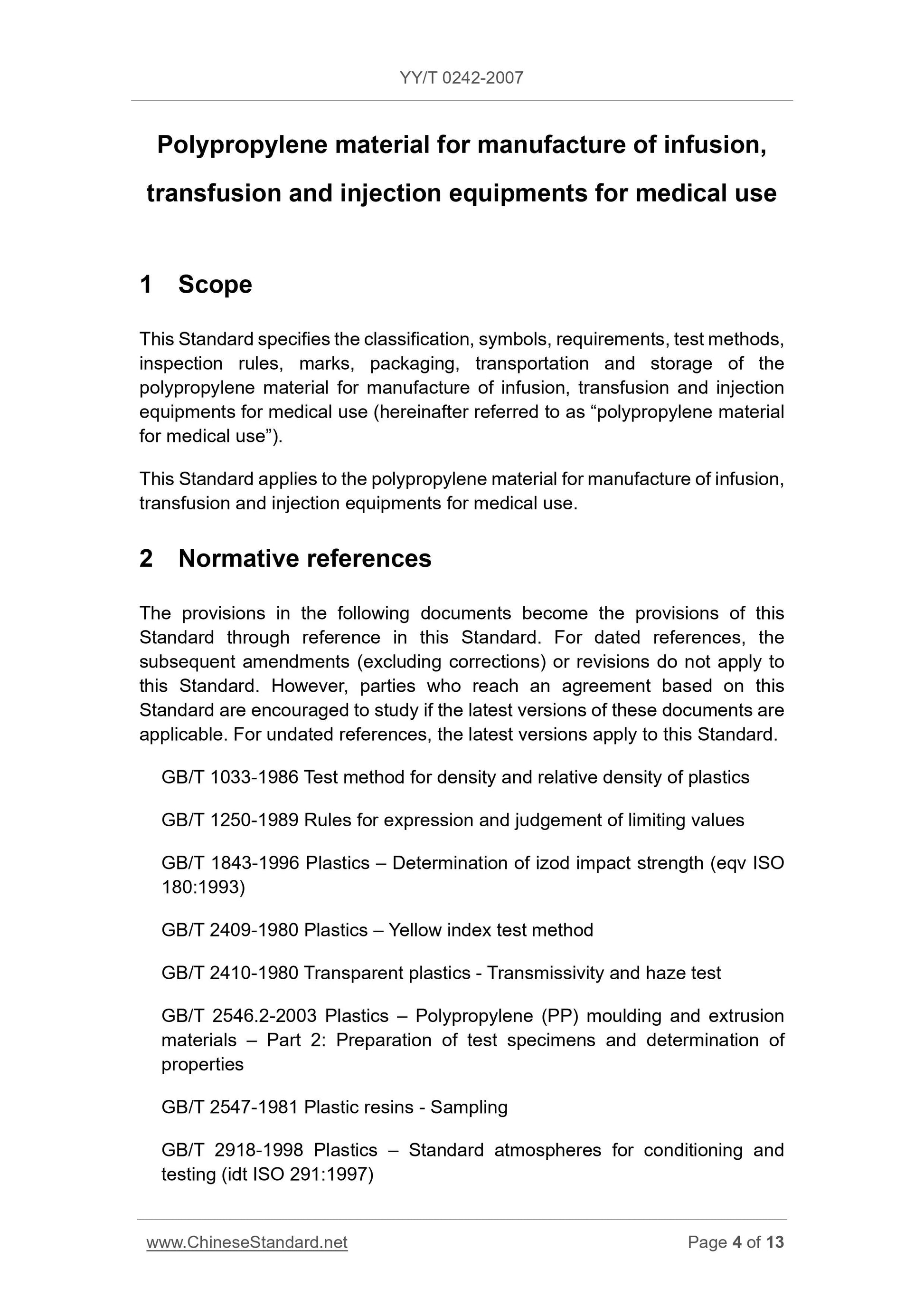 YY/T 0242-2007 Page 4