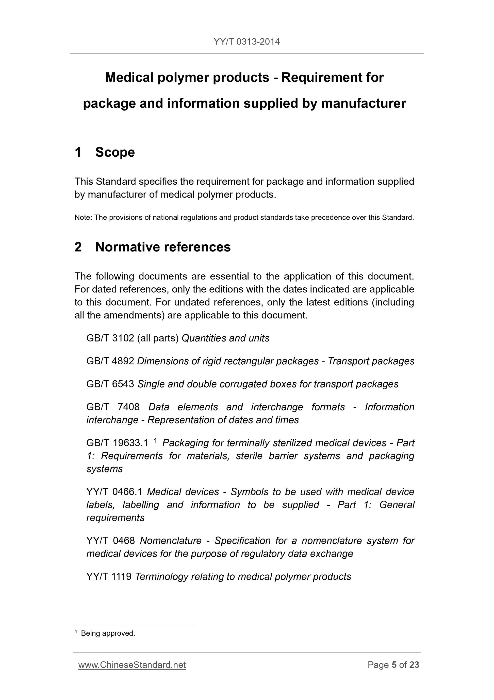 YY/T 0313-2014 Page 5