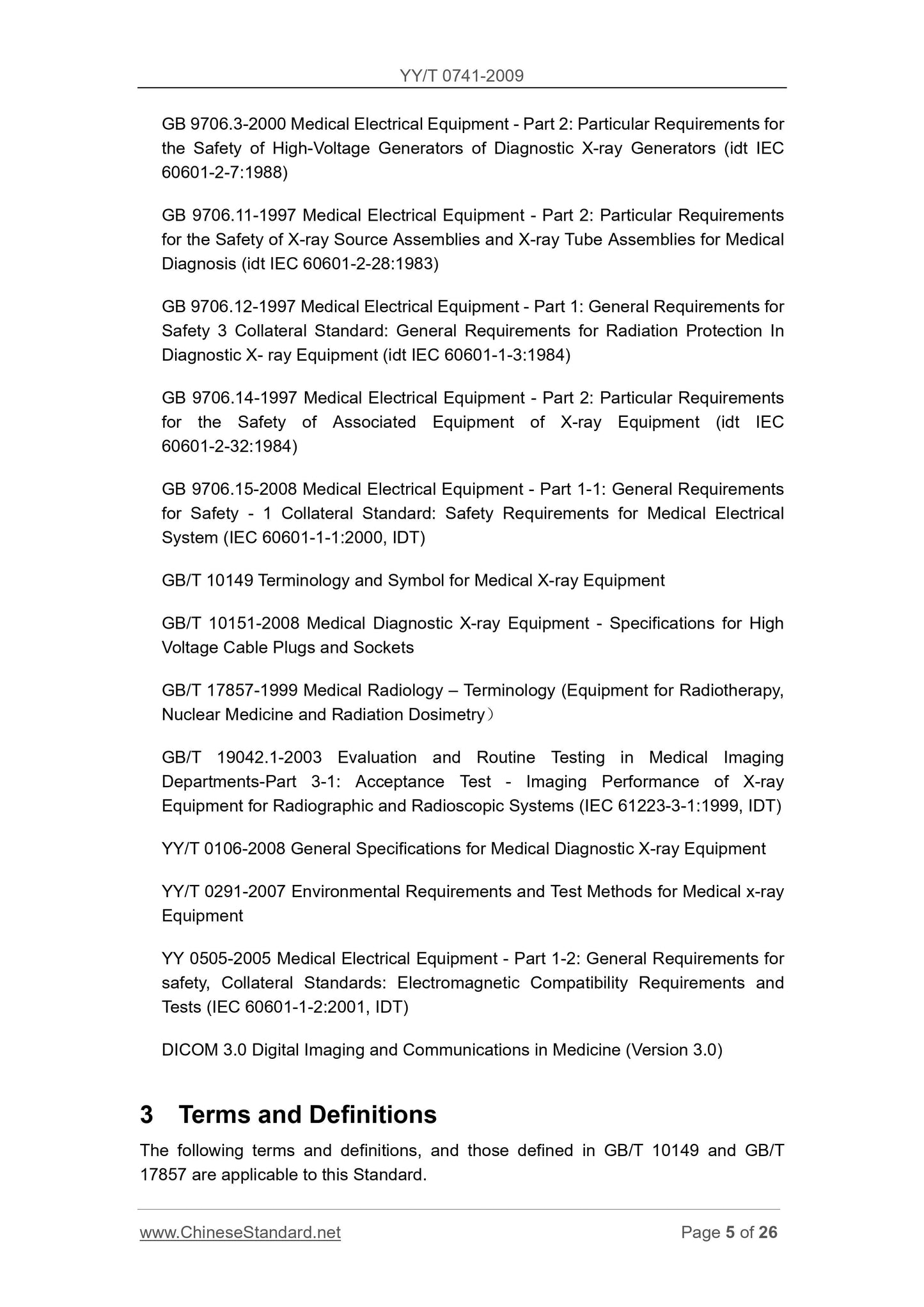 YY/T 0741-2009 Page 5