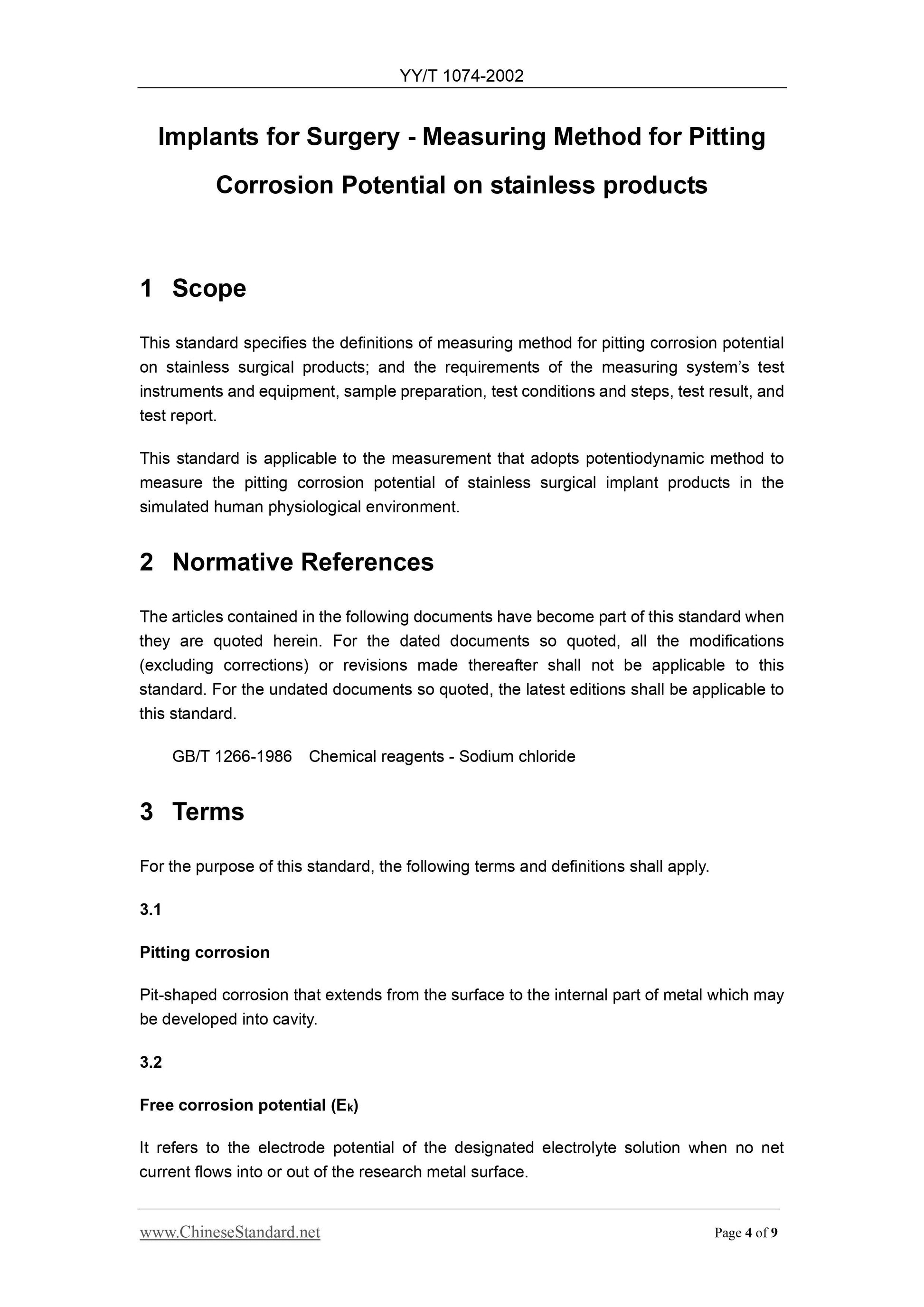 YY/T 1074-2002 Page 4